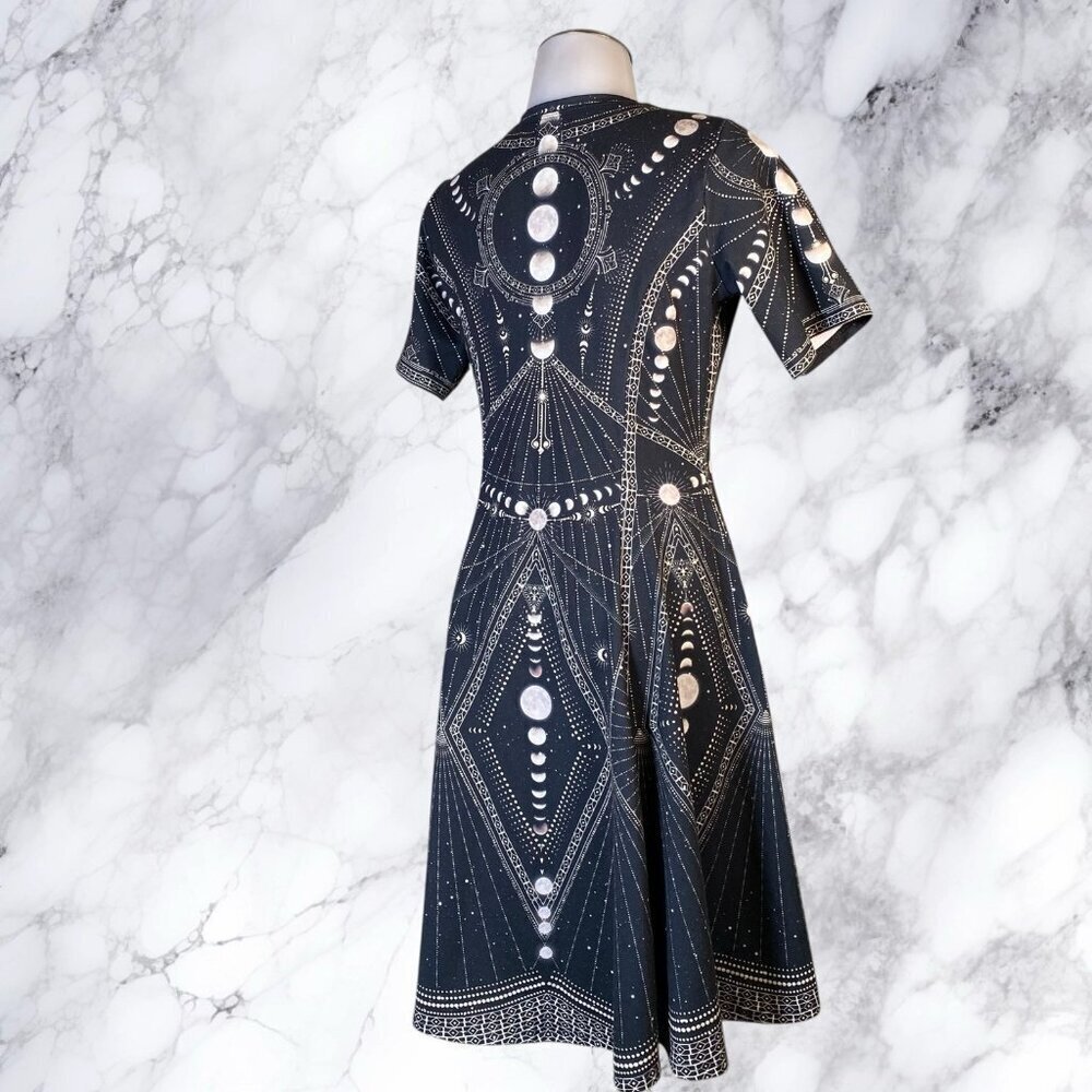 Blackmilk Moon Phases Longline Evil Tee Dress - Black - Picture 8 of 12